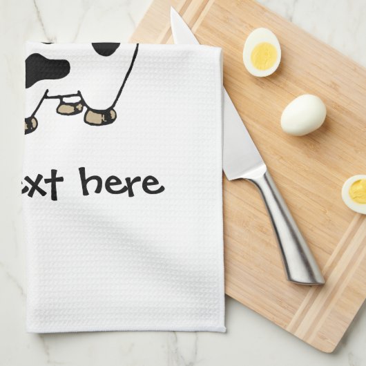 牛 キッチンタオル (四つ折り)