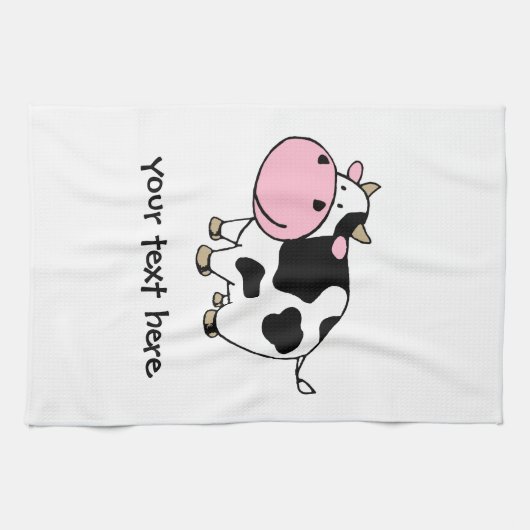 牛 キッチンタオル (横)