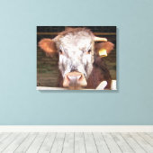 牛 キャンバスプリント (インサイチュ (ウッドフロア))