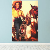 牛 キャンバスプリント (インサイチュ (ウッドフロア))