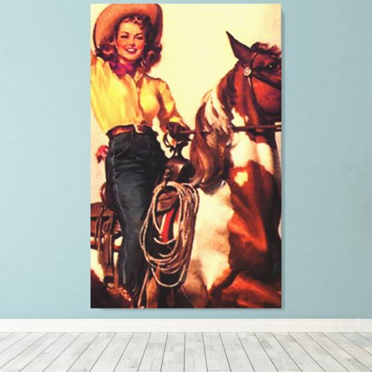 牛 キャンバスプリント (インサイチュ (ウッドフロア))