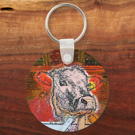 牛 キーホルダー (正面)