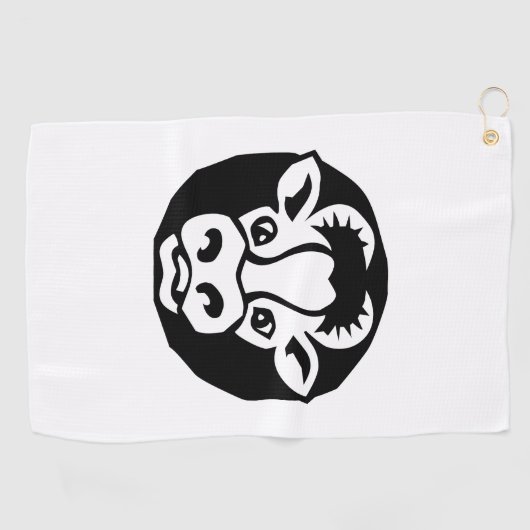 牛 ゴルフタオル (横)