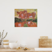 牛（ジョルダンの後）バイヴァンゴッホ ポスター (キッチン)