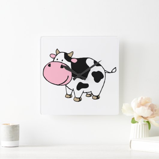 牛 スクエア壁時計 (ホーム)