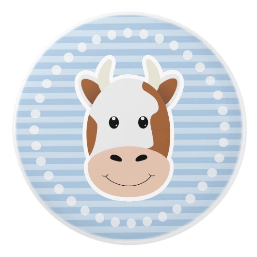 牛 セラミックノブ (正面)