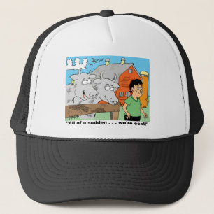 牛/ノーズリング/農家の漫画のGIFTWARE キャップ