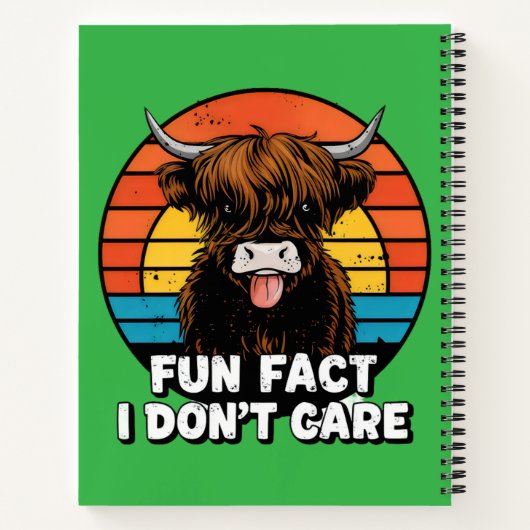 牛。 ノートブック (裏面)