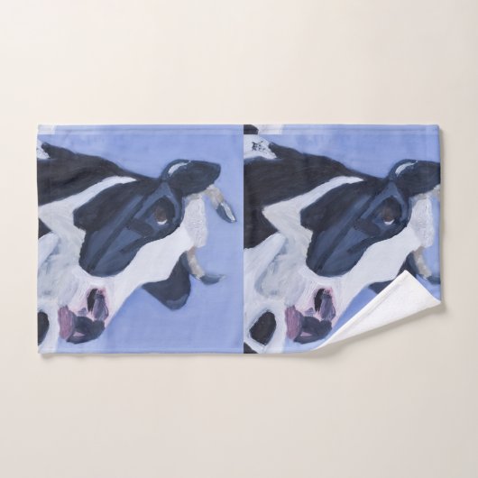牛 バスタオルセット (ハンドタオル)