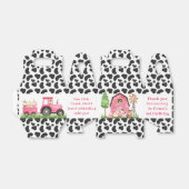 牛/ピンクファーム納屋周囲の庭誕生日パーティーお願いボックス フェイバーボックス (折り畳みなし)