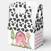 牛/ピンクファーム納屋周囲の庭誕生日パーティーお願いボックス フェイバーボックス (オープン)
