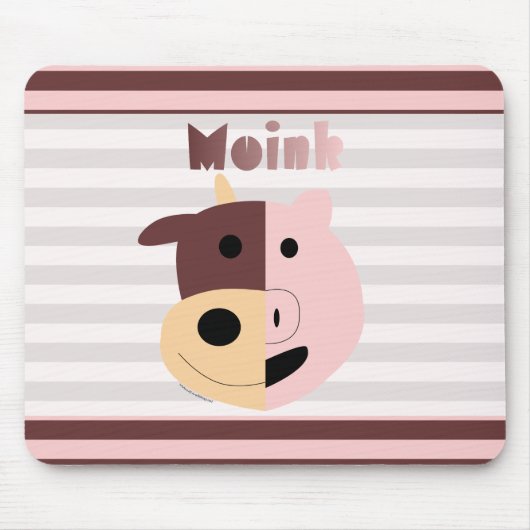 牛 + ブタ= Moinkのmousepad マウスパッド (正面)
