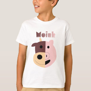 牛 + ブタ= MoinkはTシャツをからかいます Tシャツ