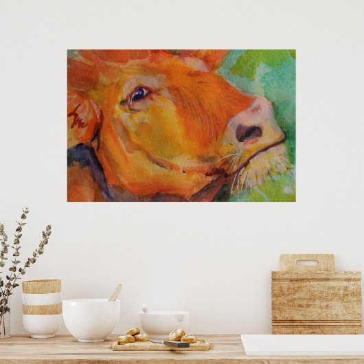 牛 ポスター (キッチン)