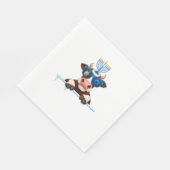 牛（ユダヤ教）メノラードレディデルユダヤ人ハヌッカウォメンズキ スタンダードランチョンナプキン (角)