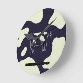 牛 ラウンド壁時計 (傾斜)