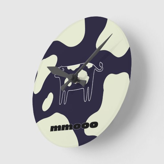 牛 ラウンド壁時計 (傾斜)