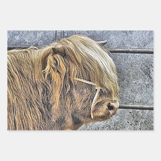 牛 ラッピングペーパーシート (正面)