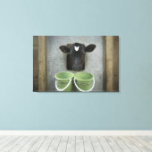 牛、個別ペン キャンバスプリント (インサイチュ (ウッドフロア))