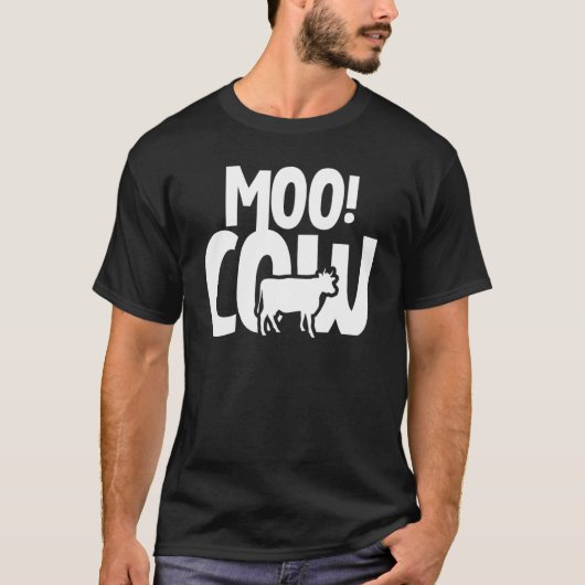 牛 動物 農場 牛 農家 Tシャツ (正面)
