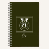 牛〔占星術の〕十二宮図手帳 – Ushi Geometric Animal Journal ノートブック (正面)