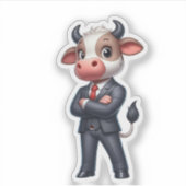 牛、大ボス牛 シール (正面)