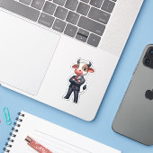 牛、大ボス牛 シール (ノートパソコンとiPhone)