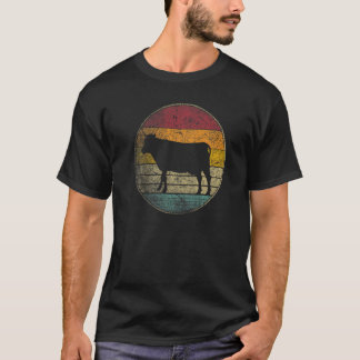 牛  太陽  レトロ  ヴィンテージ  農場  酪農  日記  ミルク Tシャツ