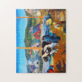 牛、波止場バイジョージウェスリーベローズ ジグソーパズル (縦)