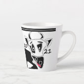 牛, 牛年, 2021, 面白い牛 カフェラテマグ (右)