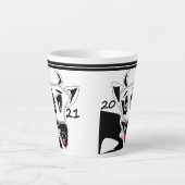 牛, 牛年, 2021, 面白い牛 カフェラテマグ (正面)