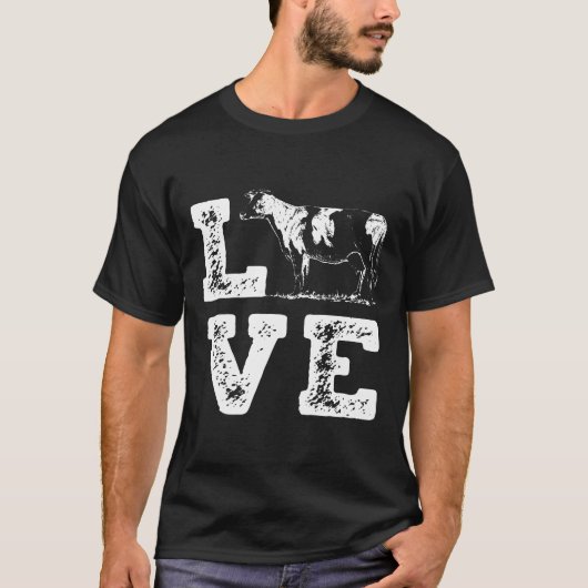 牛 牛 ファッション 牛 プレミアム Tシャツ (正面)