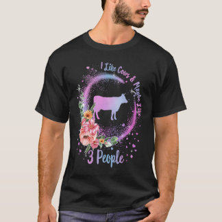 牛 私は牛が好きです そしてたぶん3人ぐらい好きです 動物農場 Tシャツ