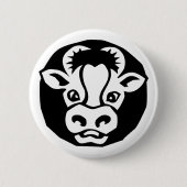 牛 缶バッジ (正面)