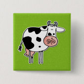 牛 缶バッジ (正面)