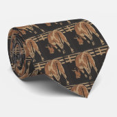 牛 – 角動物イラストレーションネクタイ ネクタイ (ロール)