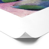 牛、赤い緑の黄色Marc Franz ポスター (角)