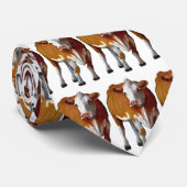 牛、雌牛、ビーフ、牛: 油のパステルのイラストレーション ネクタイ (ロール)