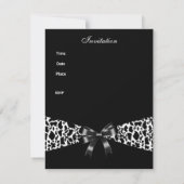 牛 黒 白 40歳の誕生日招待状 招待状 (裏面)