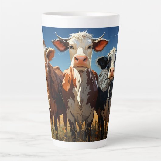 牛#1 カフェラテマグ (正面)