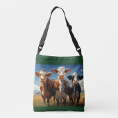 牛#1 クロスボディバッグ (裏面)