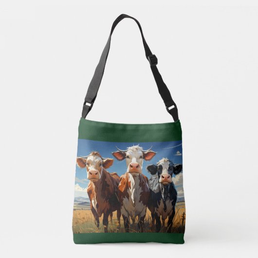 牛#1 クロスボディバッグ (裏面)