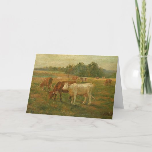 牛 – Edward Mitchell Banister - c1890 カード (正面)