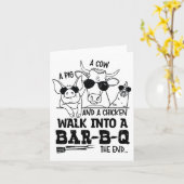 牛A豚と鶏がBbq By B Qに入る カード (黄色い花)