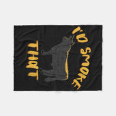 牛Bbq焼き肉おもしろい愛好家の皮肉なユーモア フリースブランケット (正面(横))