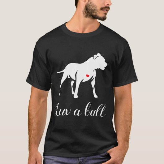 牛Loveピットブル犬 Tシャツ (正面)