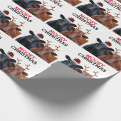 牛Mooeyのおもしろいなクリスマス ラッピングペーパー (角)