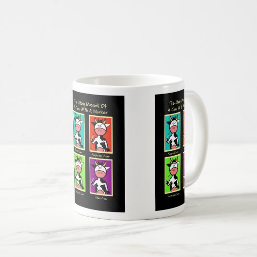 牛Mooodsのユーモアのあるなコーヒー・マグ コーヒーマグカップ (正面右)