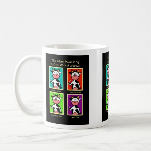 牛Mooodsのユーモアのあるなコーヒー・マグ コーヒーマグカップ (左)