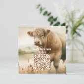 牛QRコード2026カレンダー名刺 カード (スタンド正面)